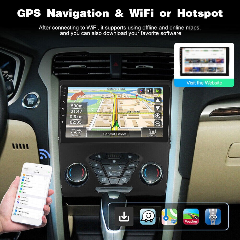 For 2013-2016 Ford Mondeo 9″ Stereo Navi Bluetooth FM/RDS + Camera