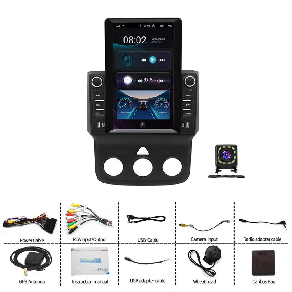 For 2016-2024 Ram Tradesman Warlock Apple CarPlay Radio Android 13 GPS FM Stereo