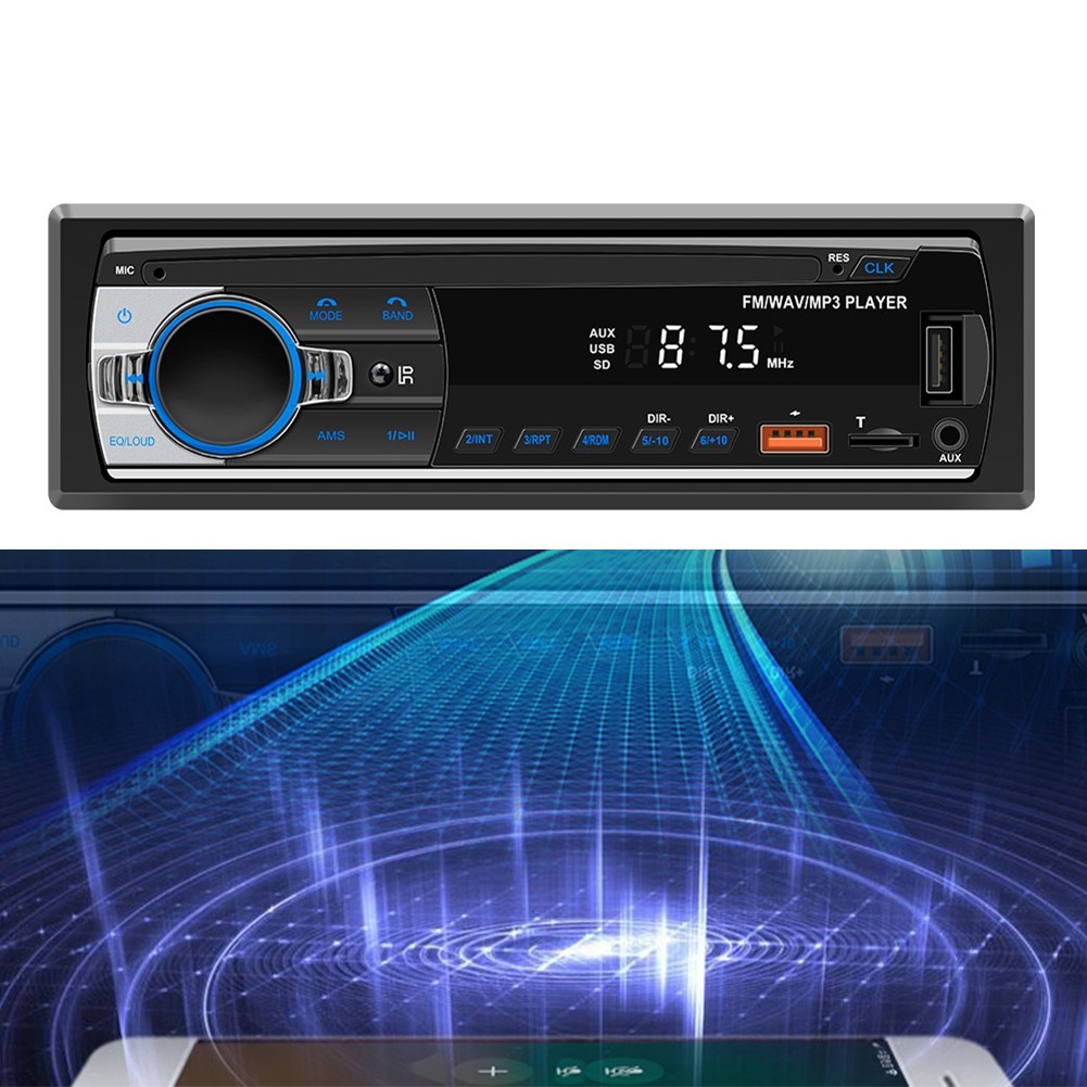 Sleek Black Design Powerful 60W Digital car for mp3 player features USB input