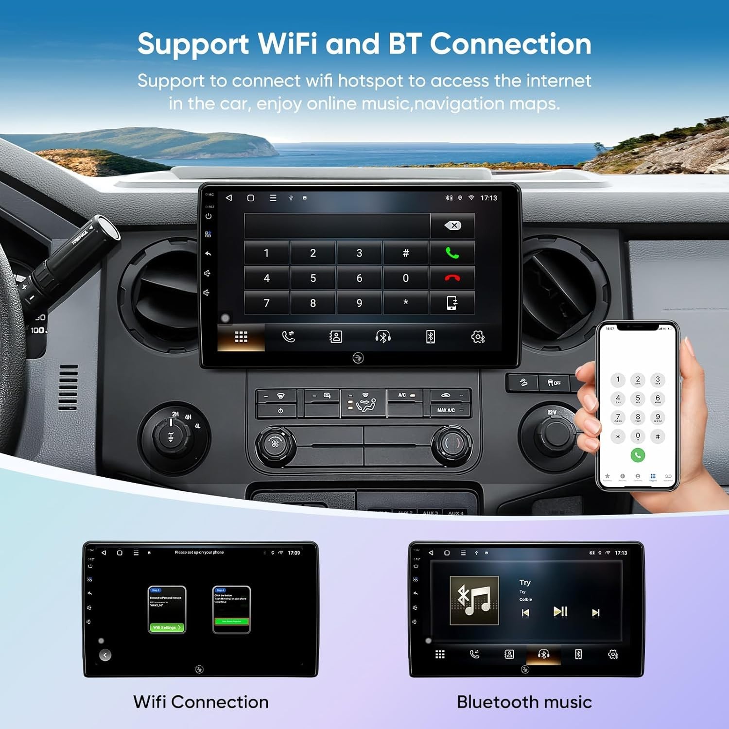 10″ Car Stereo Radio FOR Ford F150 2004-08 F2/3/450 Expedition Focus Fusion Tran