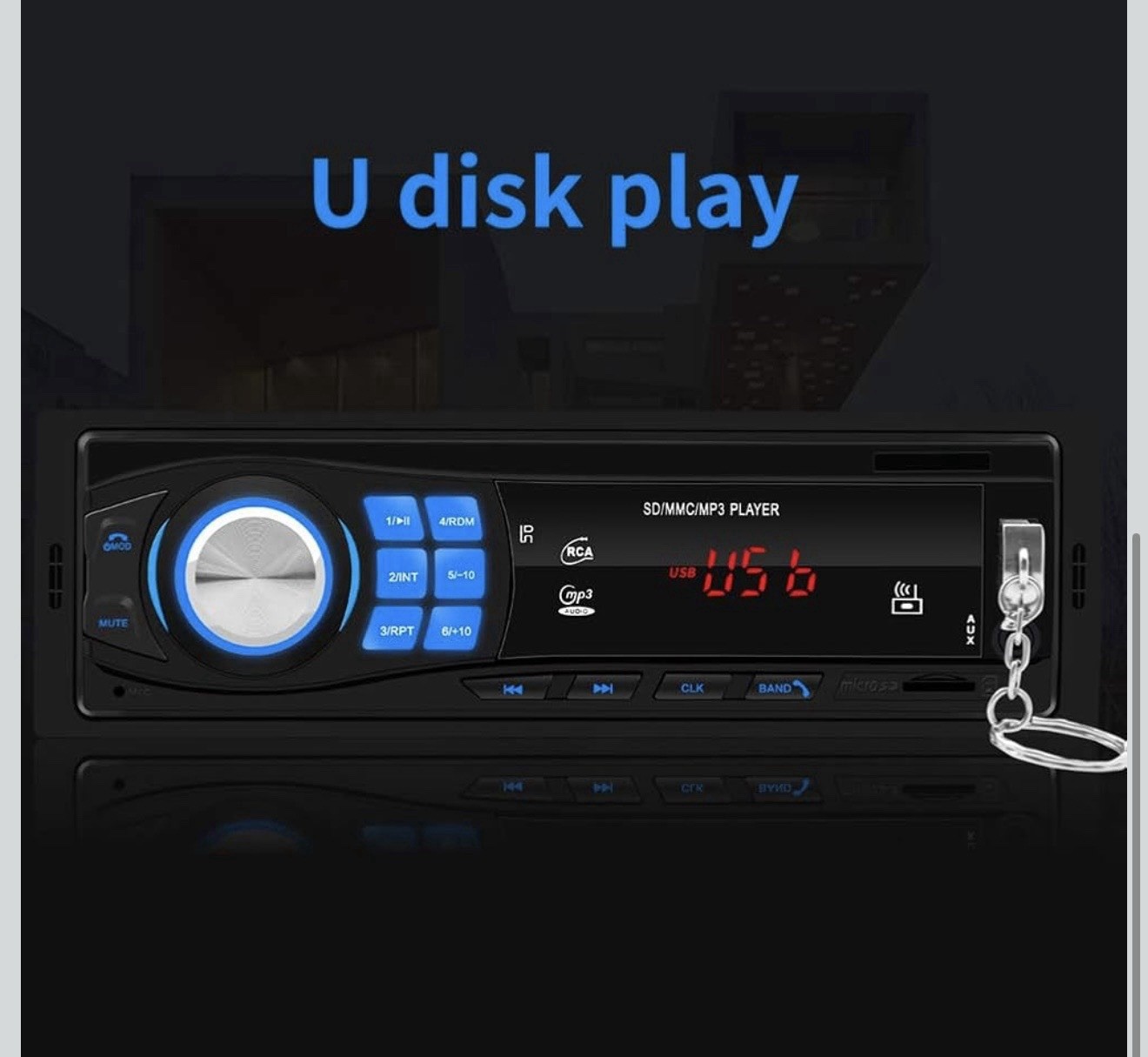 Car Radio and Video Adapter MP3 MP4 MP5 Player 1 Din Car DVD Player FM Radio Card
