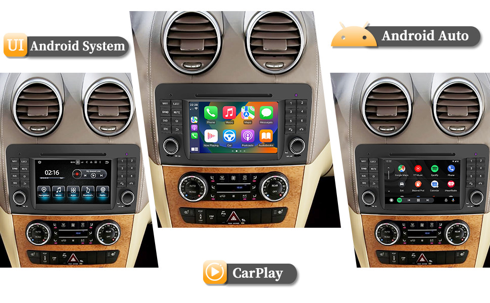 7 inch Radio for Mercedes ML W164 ML 300 GL X164 CarPlay Andriod Auto Navi DVD