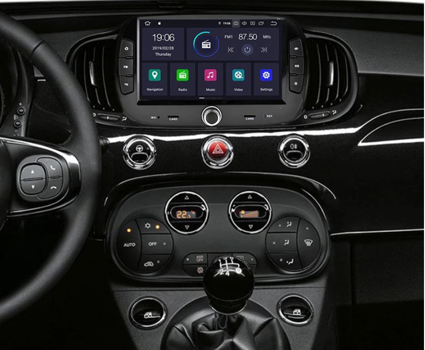 CAR TABLET CAR STEREO ANDROID 11 FOR FIAT 500 2GB MEMORY – 32GB ROM Wi-Fi 2016-2021