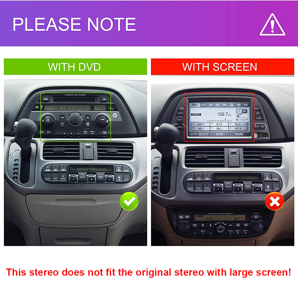Navi GPS Car Radio Stereo Carplay For 2005-2010 Honda Odyssey 4+64G 10in