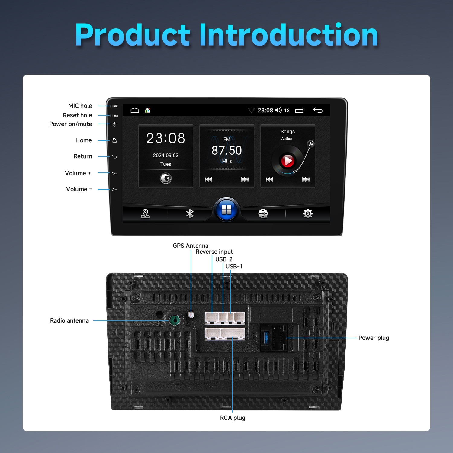 9” For 2013-2018 Nissan Altima Carplay Car Stereo Radio Android 15 GPS 2+64GB