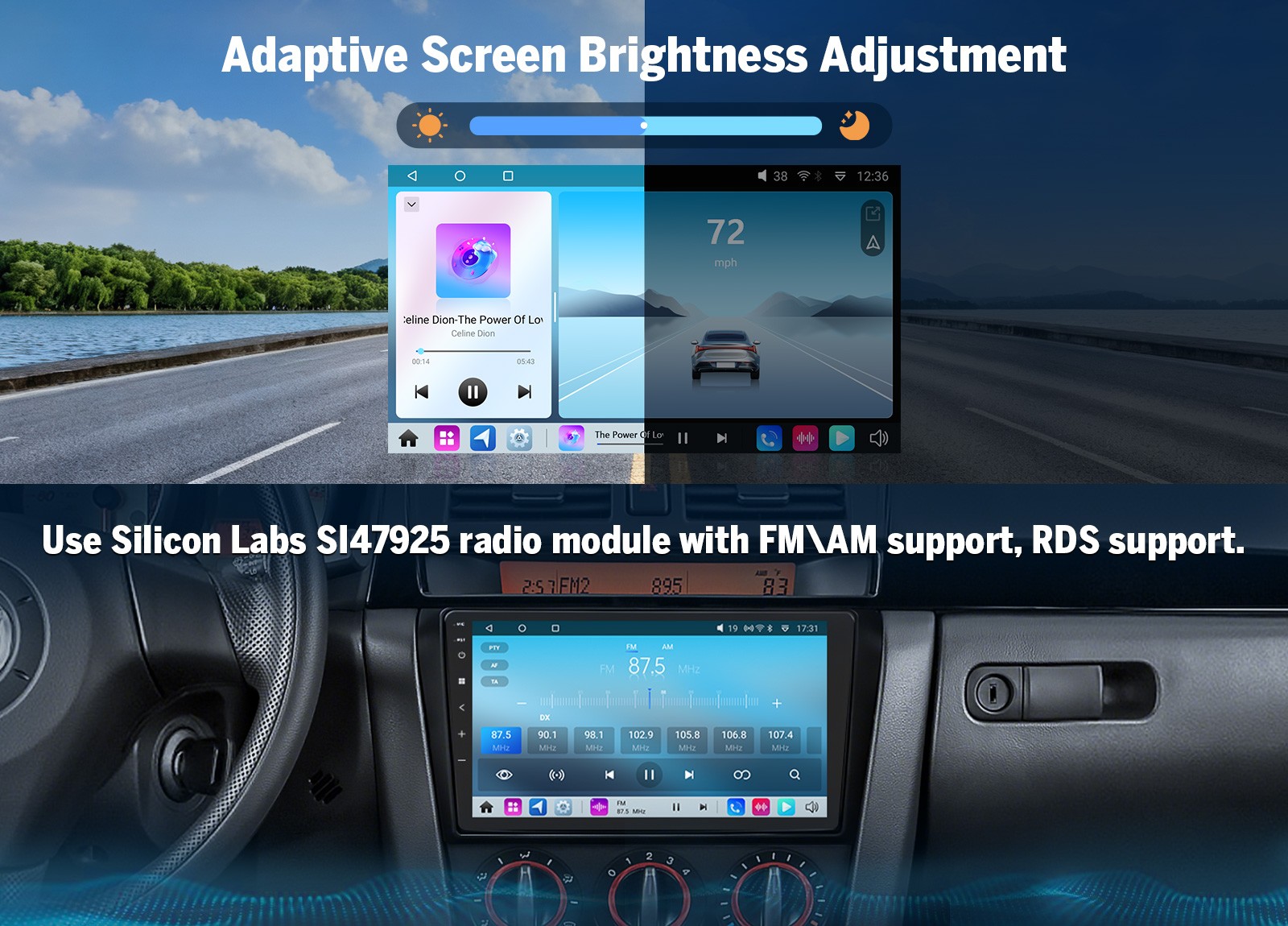 Eonon M3BKX7S Android 14 9″ QLED 6+64 for Mazda 3 2004-2009 Car Stereo Radio GPS