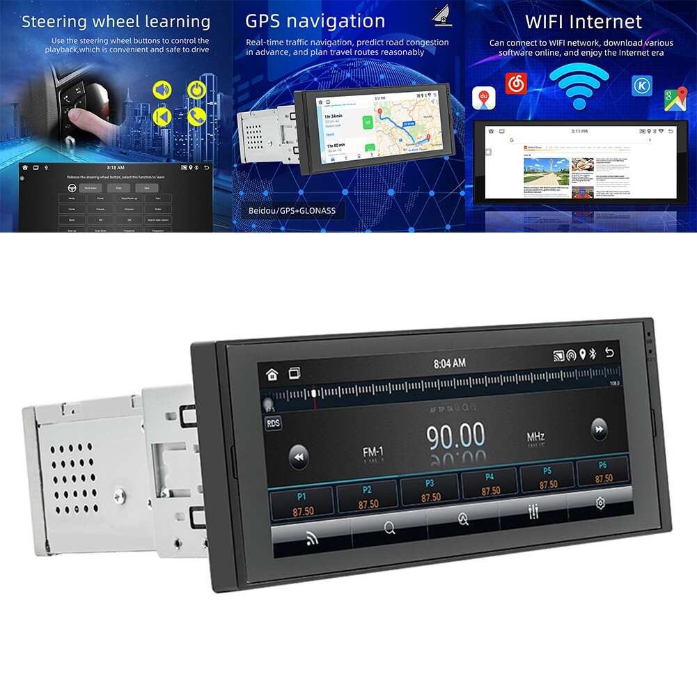 6.8Inch AN 12 1 DIN With Carplay GPS Touch Screen Car Radio HD Screen MP5 Player