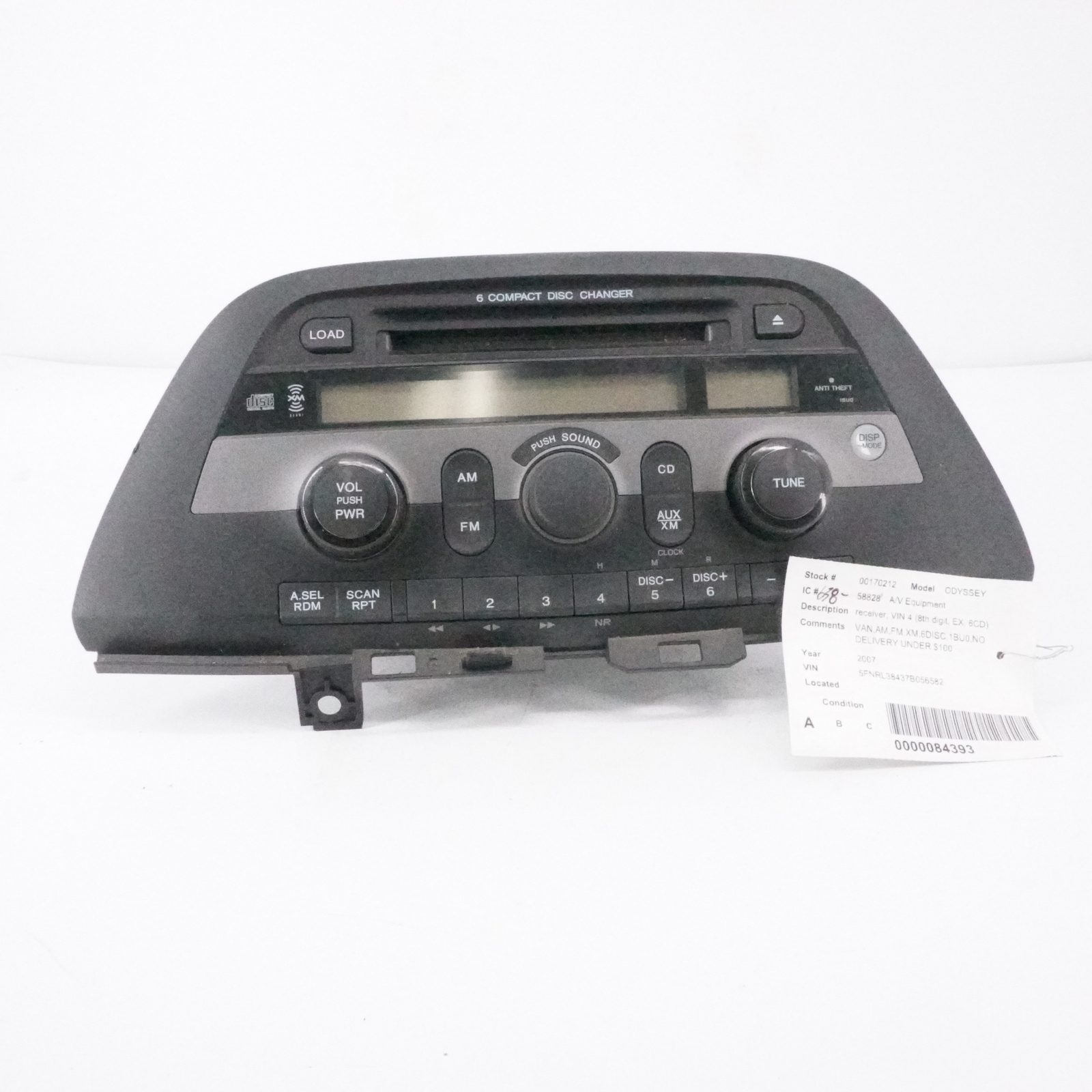 2007 Honda Odyssey Radio Receiver Part Number – 638-58828