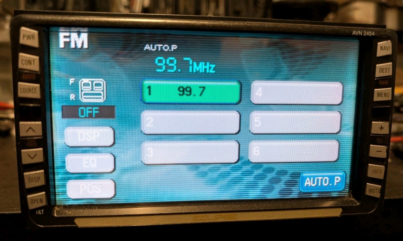FUJITSU Eclipse TOUCHSCREEN CAR RADIO CD DVD NAV AVN 2454 6.5˝ Tilt – Has Issues