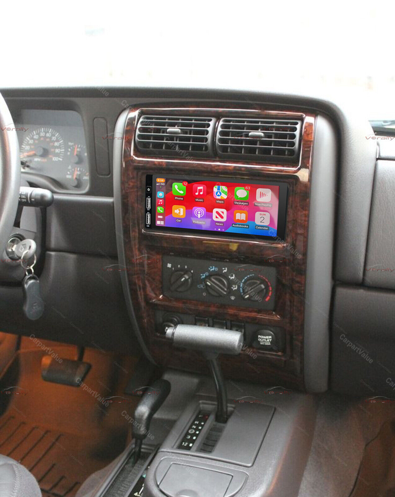 For 1997-2001 Jeep Cherokee WiFi CarPlay Radio Android 13 RDS GPS Navi AHD WIFI