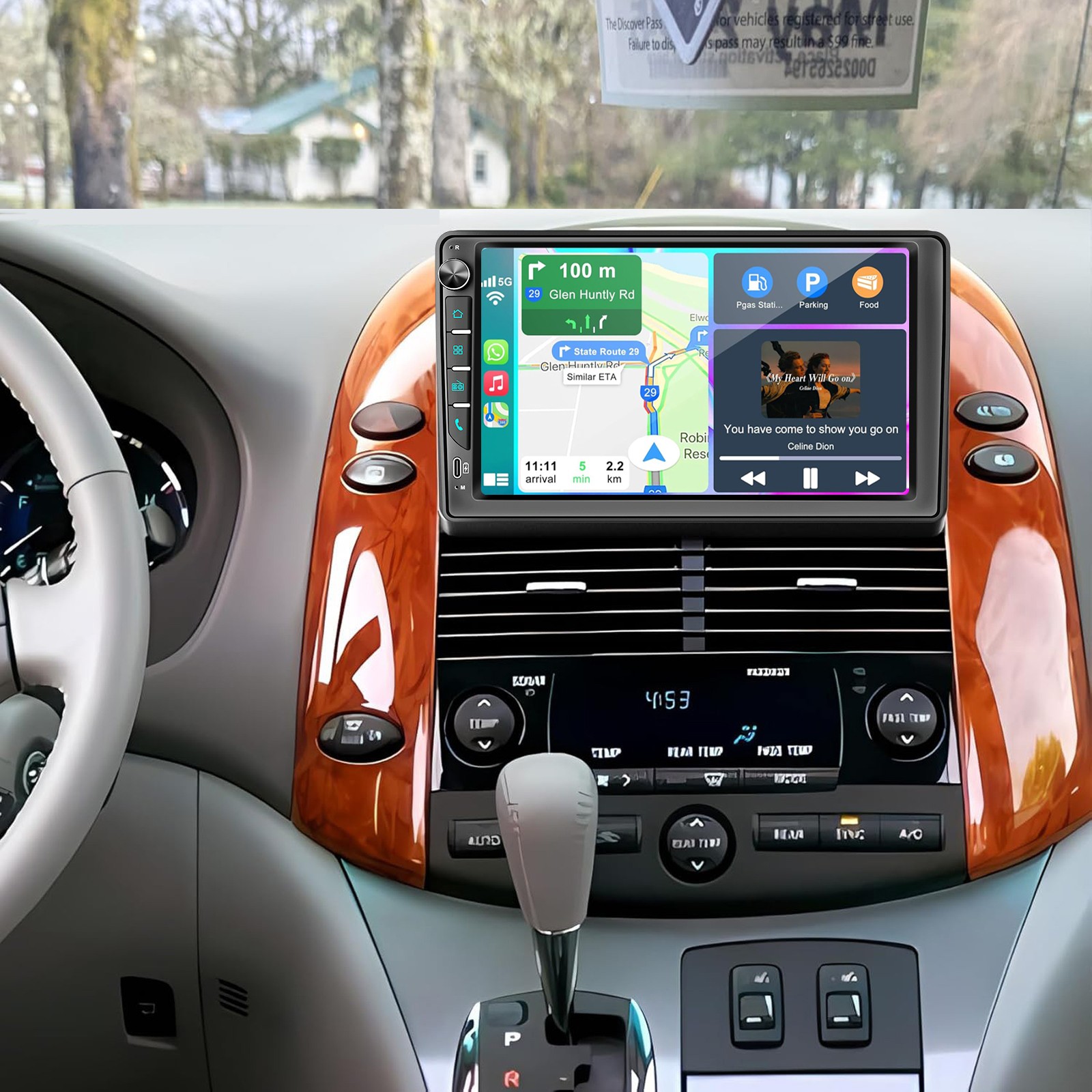 7″ Stereo Bluetooth Radio Car Apple/Android Carplay For Toyota Sienna 2004–2010