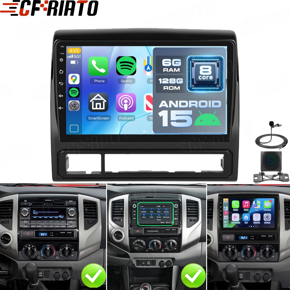 6+128GB JBL Android 15 For Toyota TACOMA 2005-2013 Carplay Car Stereo Radio GPS