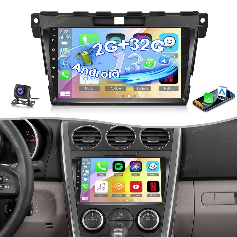 32G Apple CarPlay Car Stereo For Mazda CX-7 2007-2014 Android 13 GPS wifi Radio