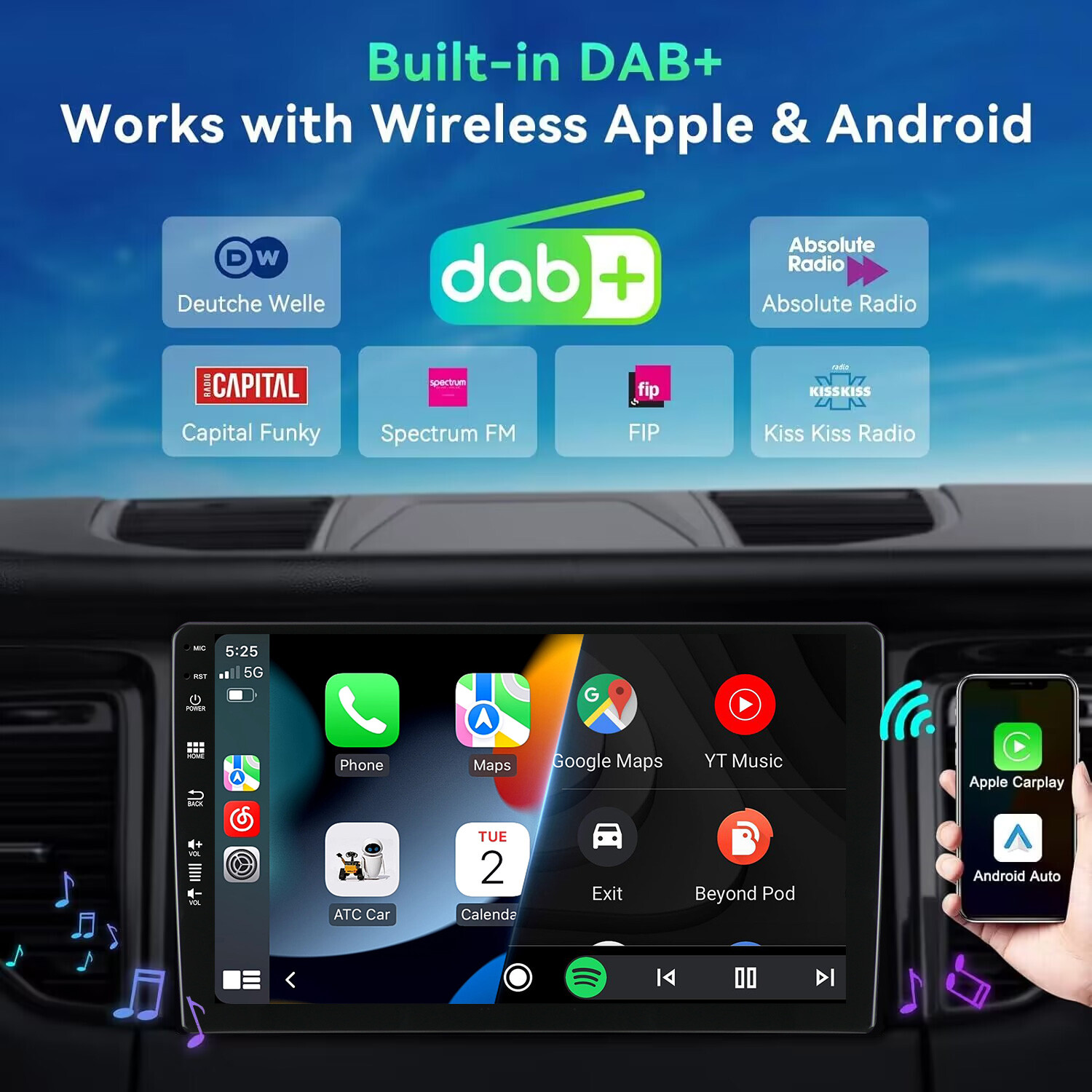 4G FOR NISSAN XTRAIL QASHQAI ROGUE 2014-2018 CARPLAY ANDROID 14 CAR STEREO 128GB