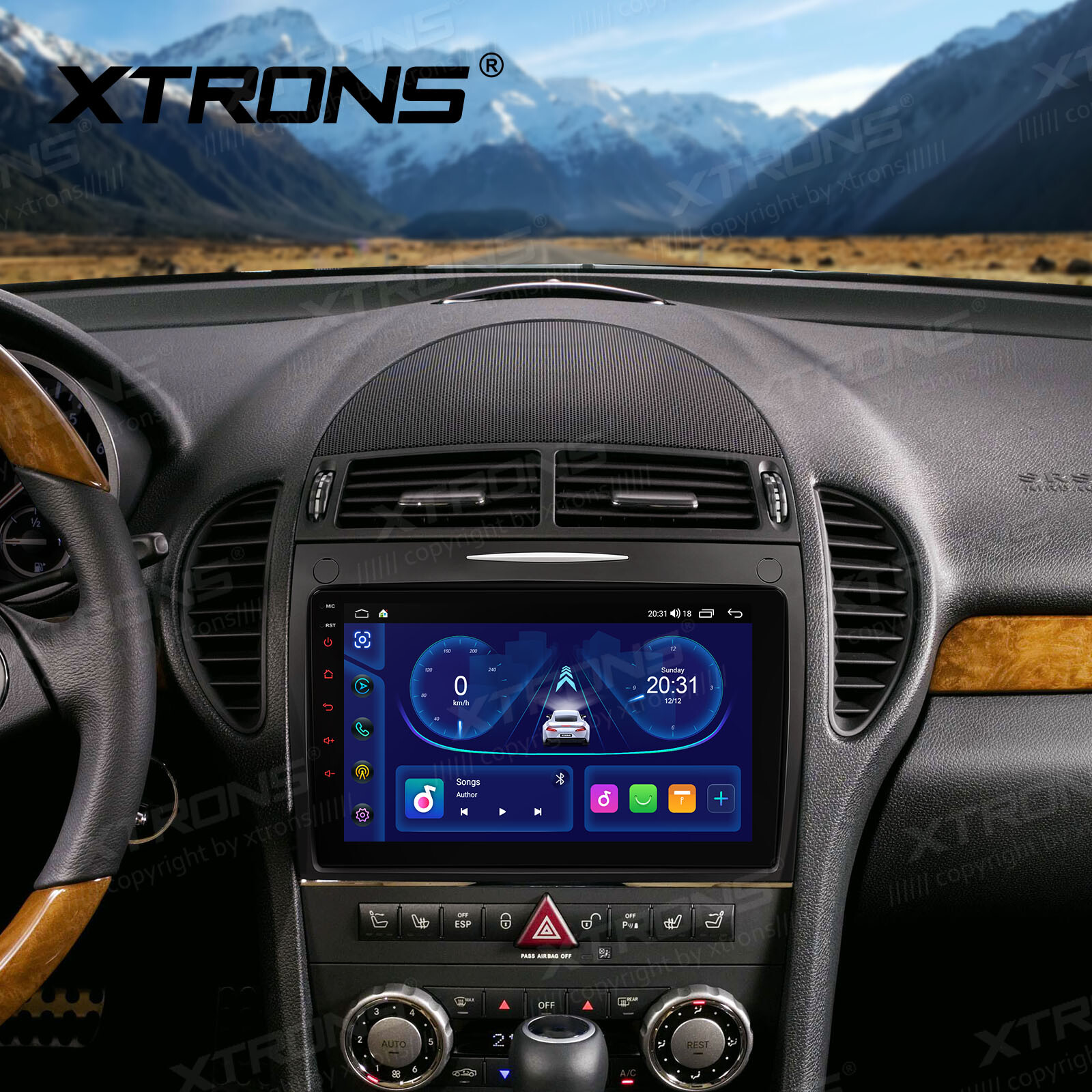 XTRONS 9″ Android 14 8Core 4+64GB Car Radio Stereo GPS for Benz SLK-R171 2004-11