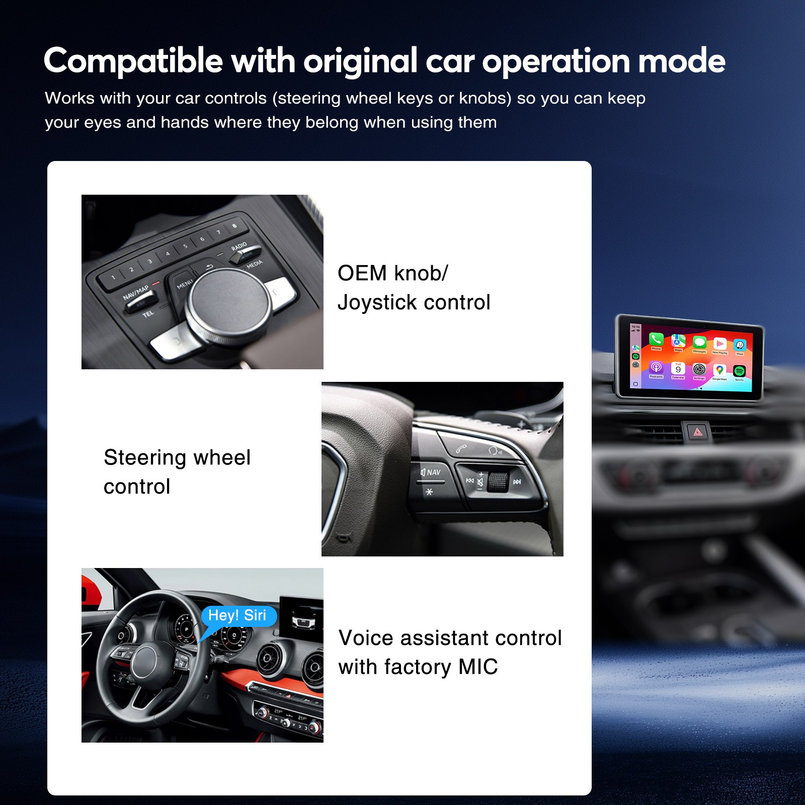 Wireless Carplay/Android Auto Decoder for Audi Q3 A1 2013-2018 with RMC System