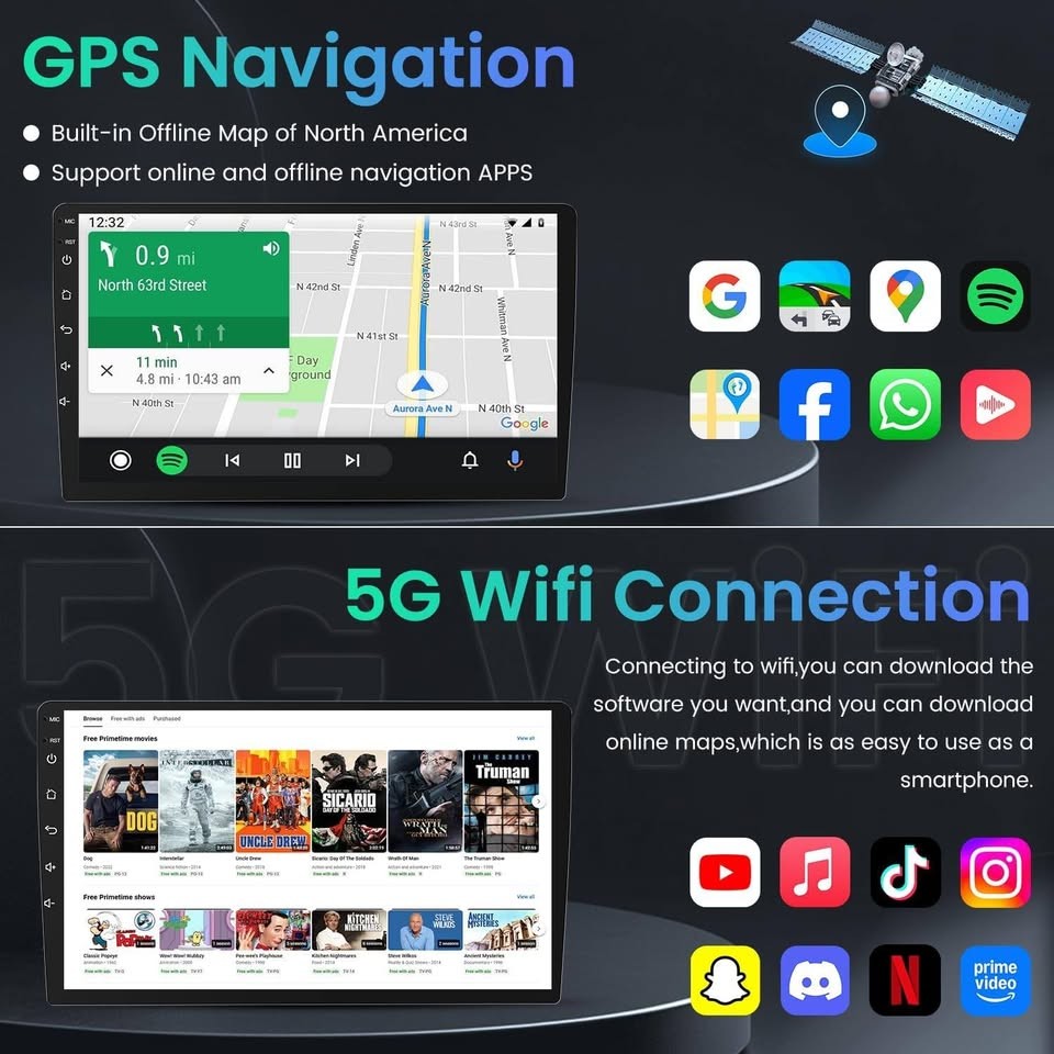 Car Radio Nissan Sentra 2013-2017 10″ 1280×800 CarPlay Android Auto GPS