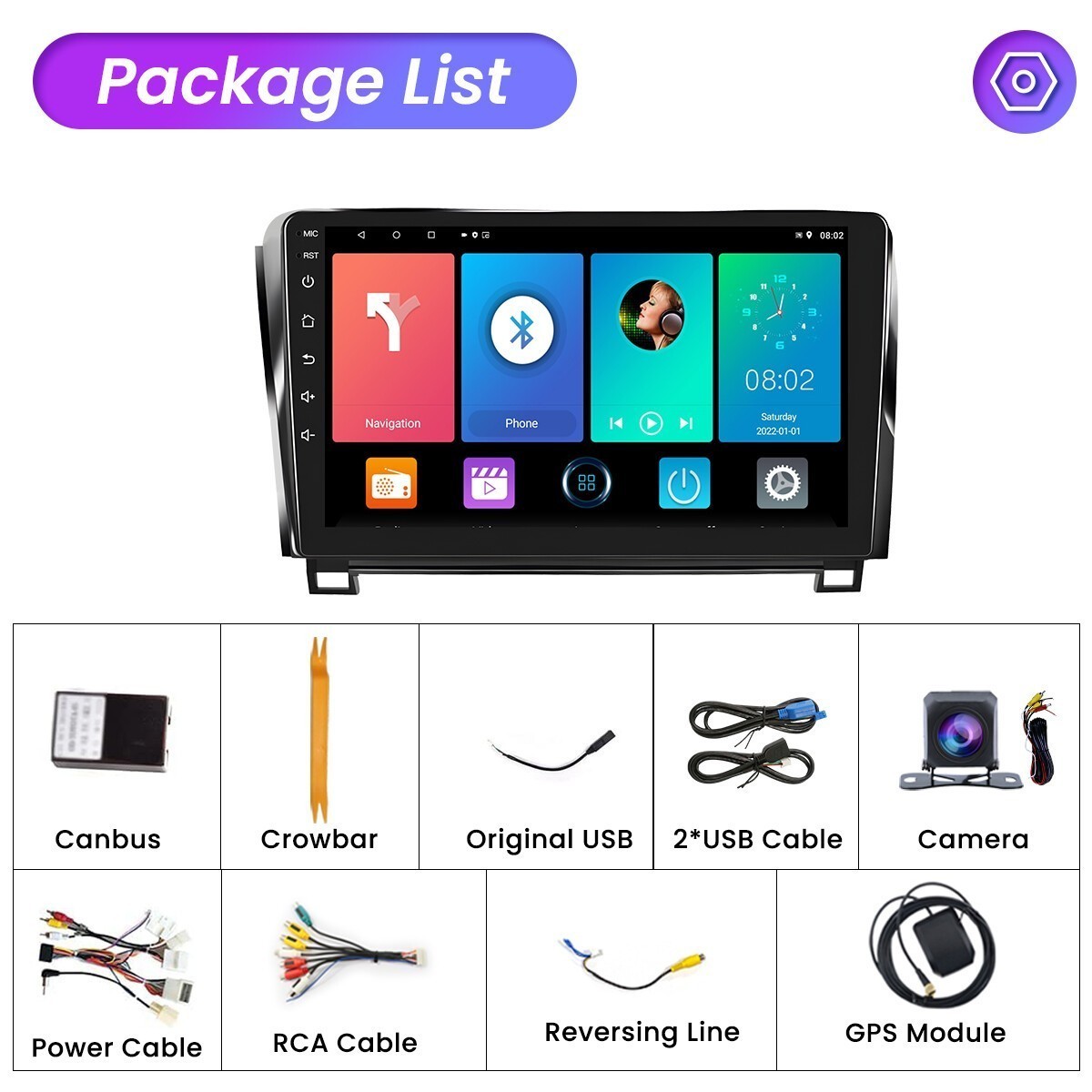 For Toyota Tundra Sequoia CarPlay Android 13 Car Radio Stereo IPS Head Unit