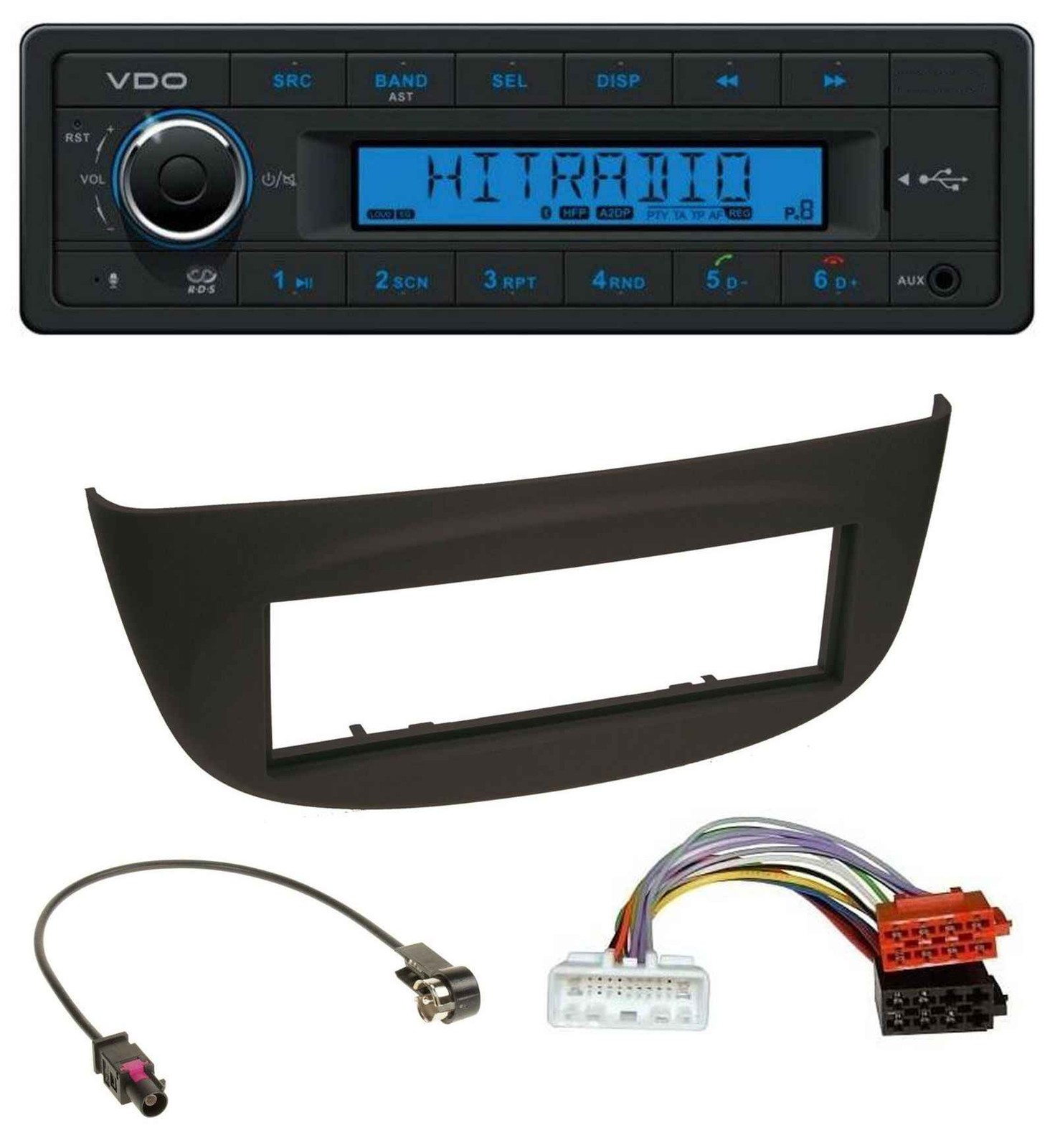 VDO AUX Bluetooth USB MP3 Car Stereo for Renault Twingo 2015 onwards Black