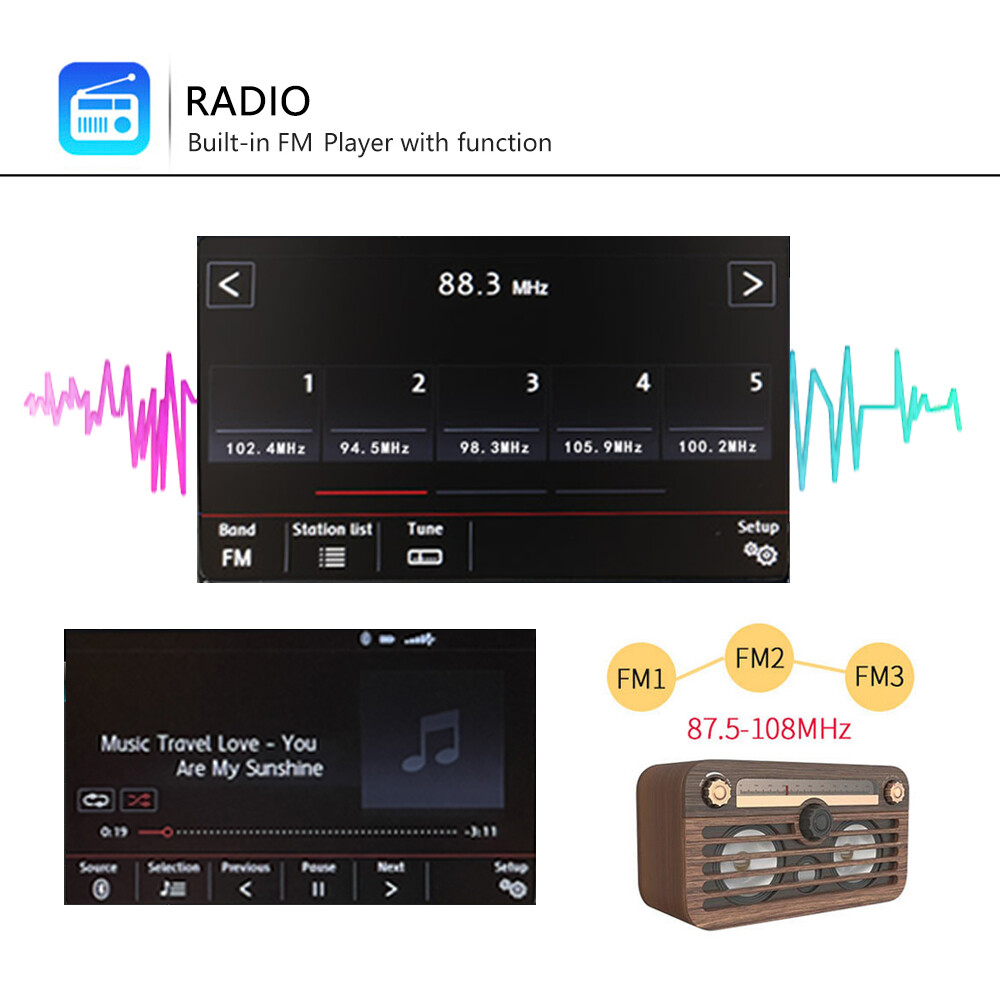 NONAME RCD360PRO 187B Car Radio Stereo Carplay Android Auto For VW Jetta Golf CC