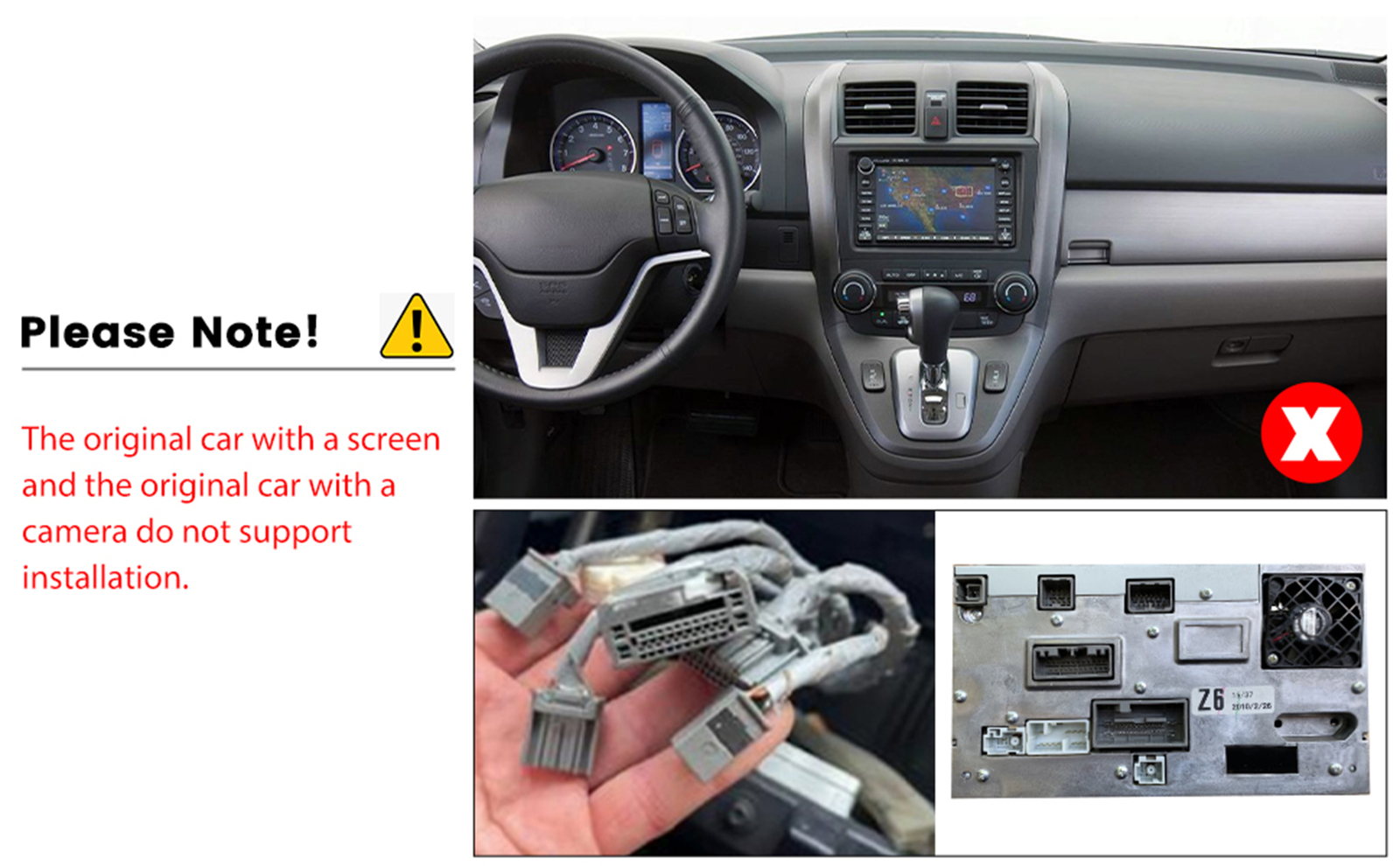For Honda CRV 2007 2008 2009 2010 2011 Apple Carplay Android 12 Car Stereo Radio