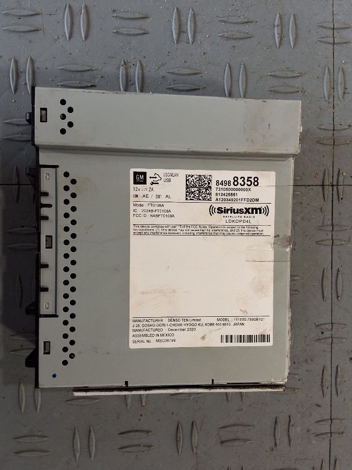 2020-2022 Chevy EQUINOX Radio Receiver ID 84988358