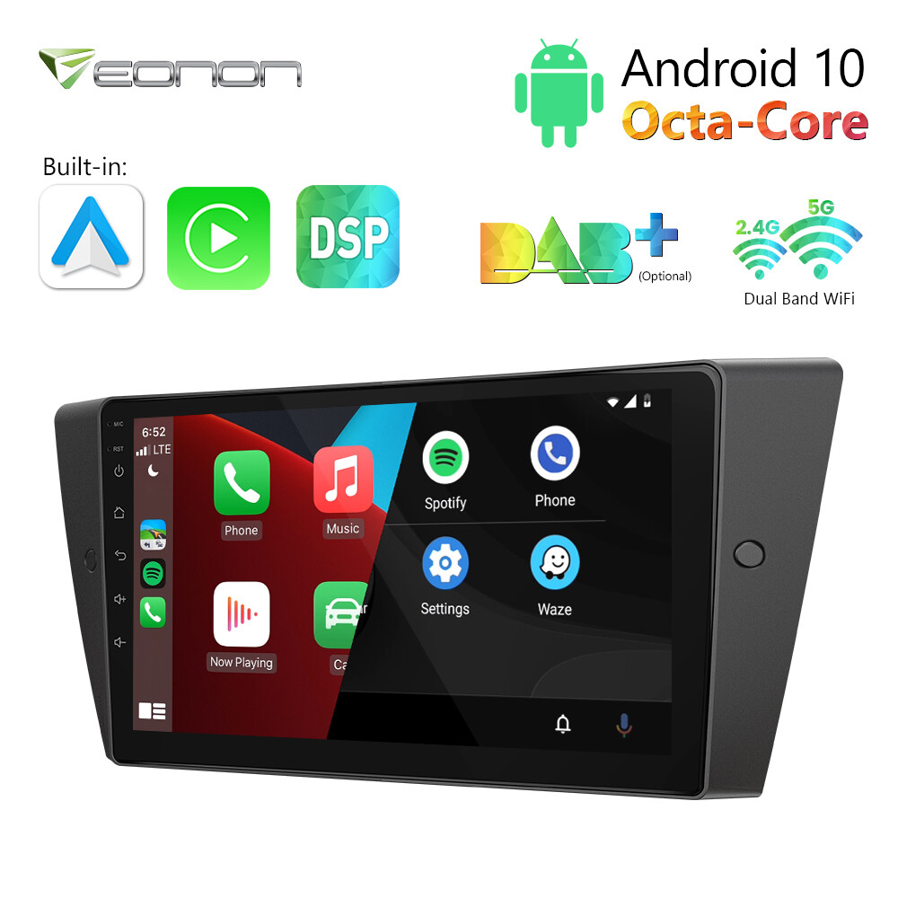 For BMW E90/E91/E92 325 328 Android 10 Stereo 8-Core 9″ Car Radio GPS USB Stereo