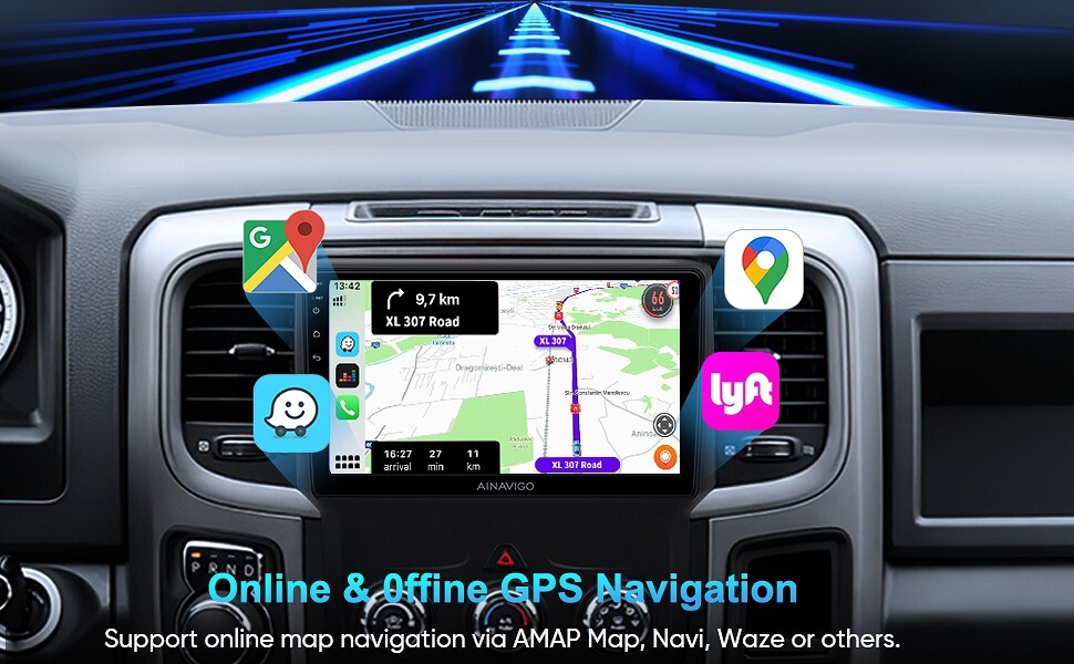 Car Stereo for Dodge Ram 1500/2500/3500 (2013–2018) Wireless CarPlay & Android