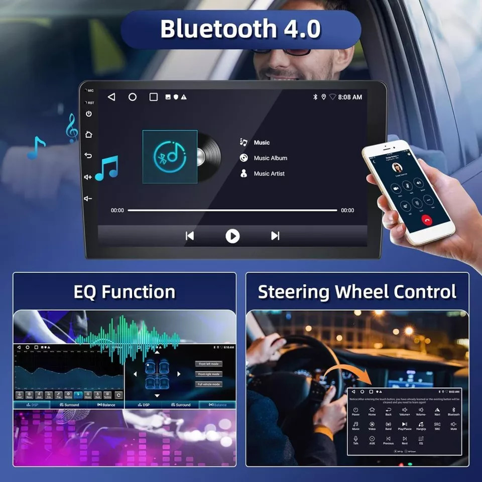 For HONDA ACCORD 2008-2013 Car Android 12 Stereo Apple Carplay Radio GPS BT 32GB