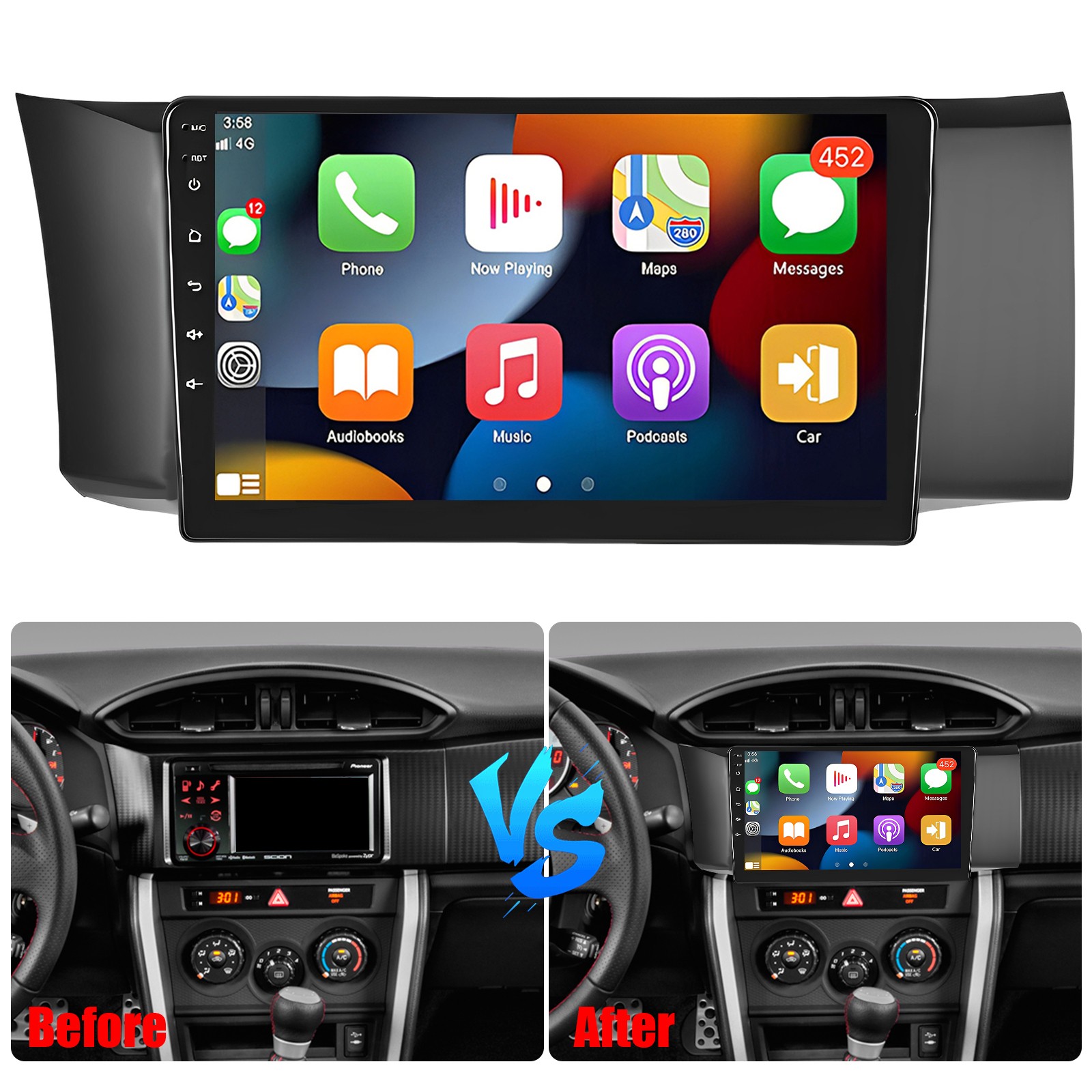 For 2012-2016 Subaru BRZ Scion FRS Toyota 86 GT86 Android 13 Radio Stereo GPS BT