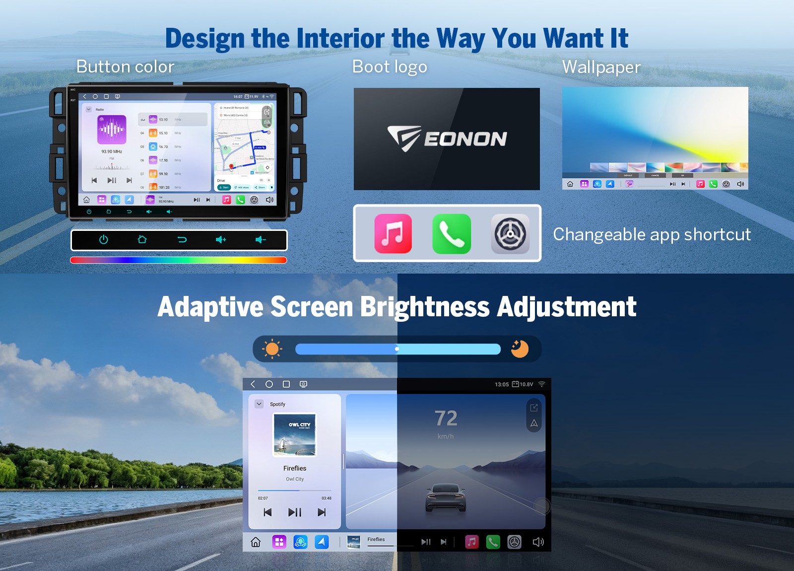 For 2008-2019 Chevy Express Van 8″ QLED Android Car Stereo Apple CarPlay 4G LTE
