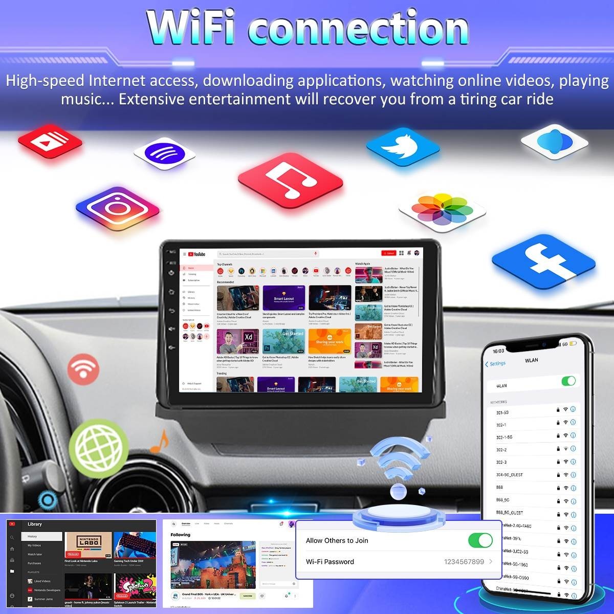 9”Android Apple CarPlay Auto 64G Head Unit Car radio For Mazda 2/CX-3 2016-2021