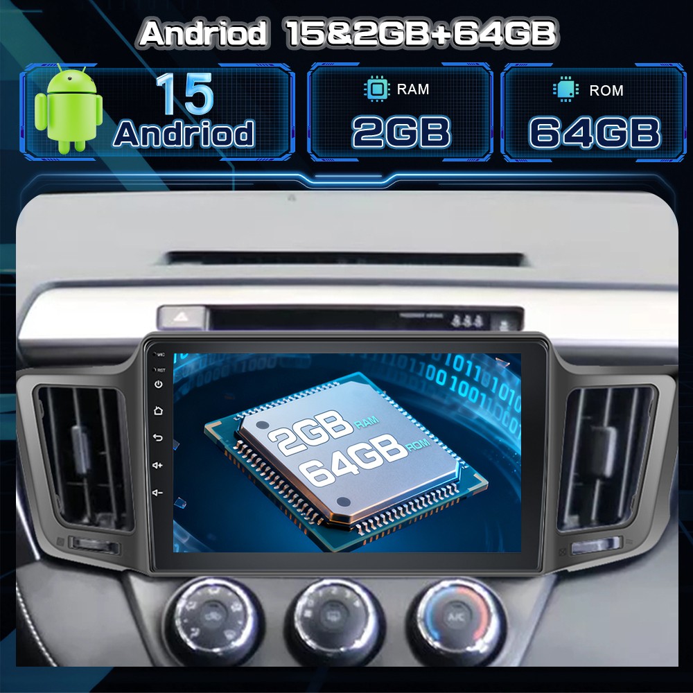 10.1″ For Toyota RAV4 2013-2018 Carplay Car Stereo Radio GPS BT NAVI Android 15