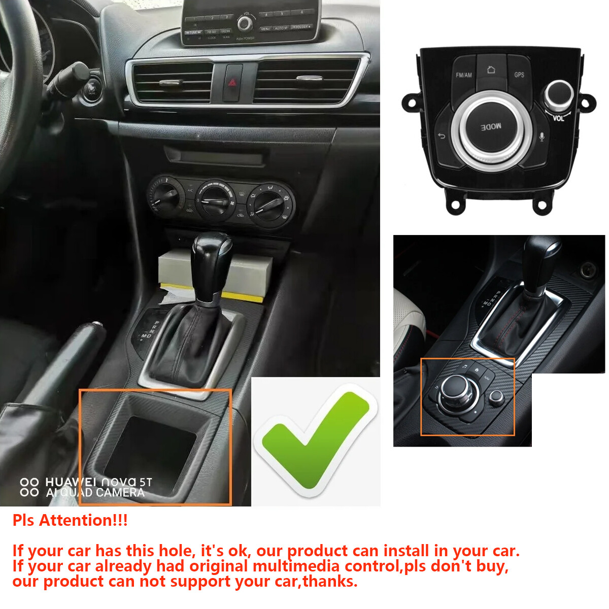 For Mazda 3 2014-2018 Android 12 Car Stereo Radio GPS Navi WIFI BT FM RDS 2+32GB
