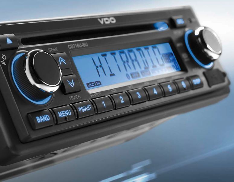12 Volt Car Car Radio, RDS Tuner, CD, MP3, WMA, USB, 12V CD716U-BU (CD7316U-OR)