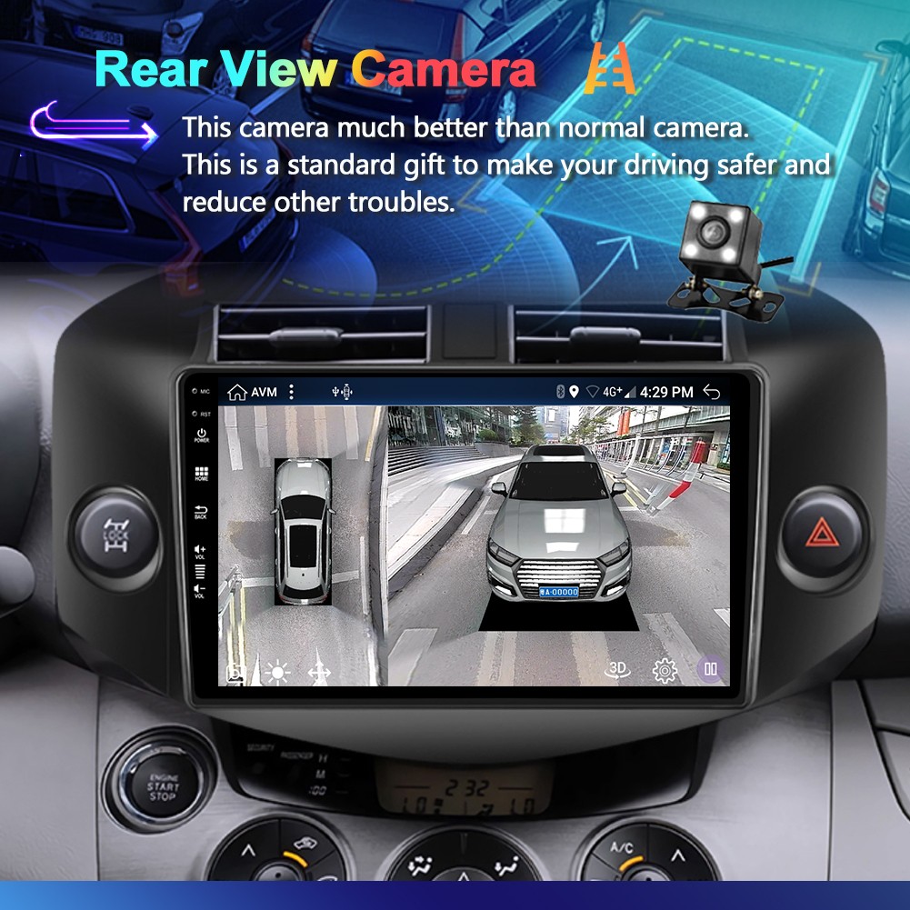 FOR TOYOTA RAV4 2009-2013 CARPLAY CAR RADIO ANDROID 15 NAVI GPS DSP🌟6GB+128GB🌟