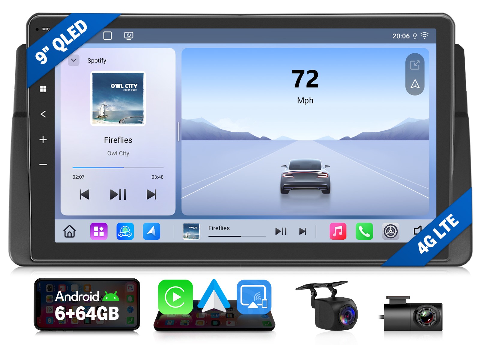 Eonon E46X6S2 9 inch Android 13 Car Radio for BMW E46 330i M3 CarPlay WiFi6 6+64