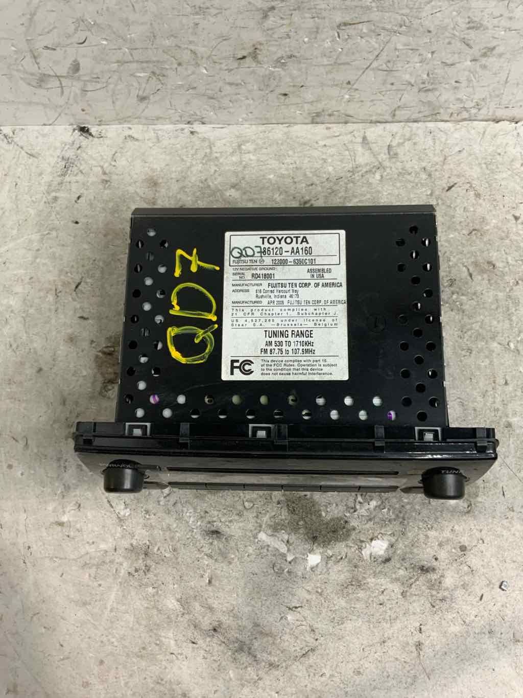 05-06 Toyota Camry Audio & Visual Equip ID#Radio16860 86120-AA160 W/ONav 58895
