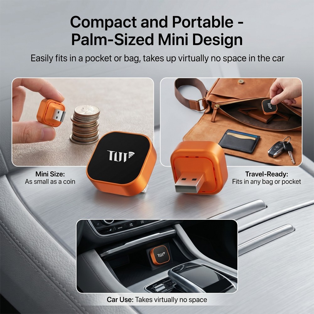TrolinkTek 2026 2-IN-1 Wireless Carplay & Android Auto USB Adapter Plug & Play
