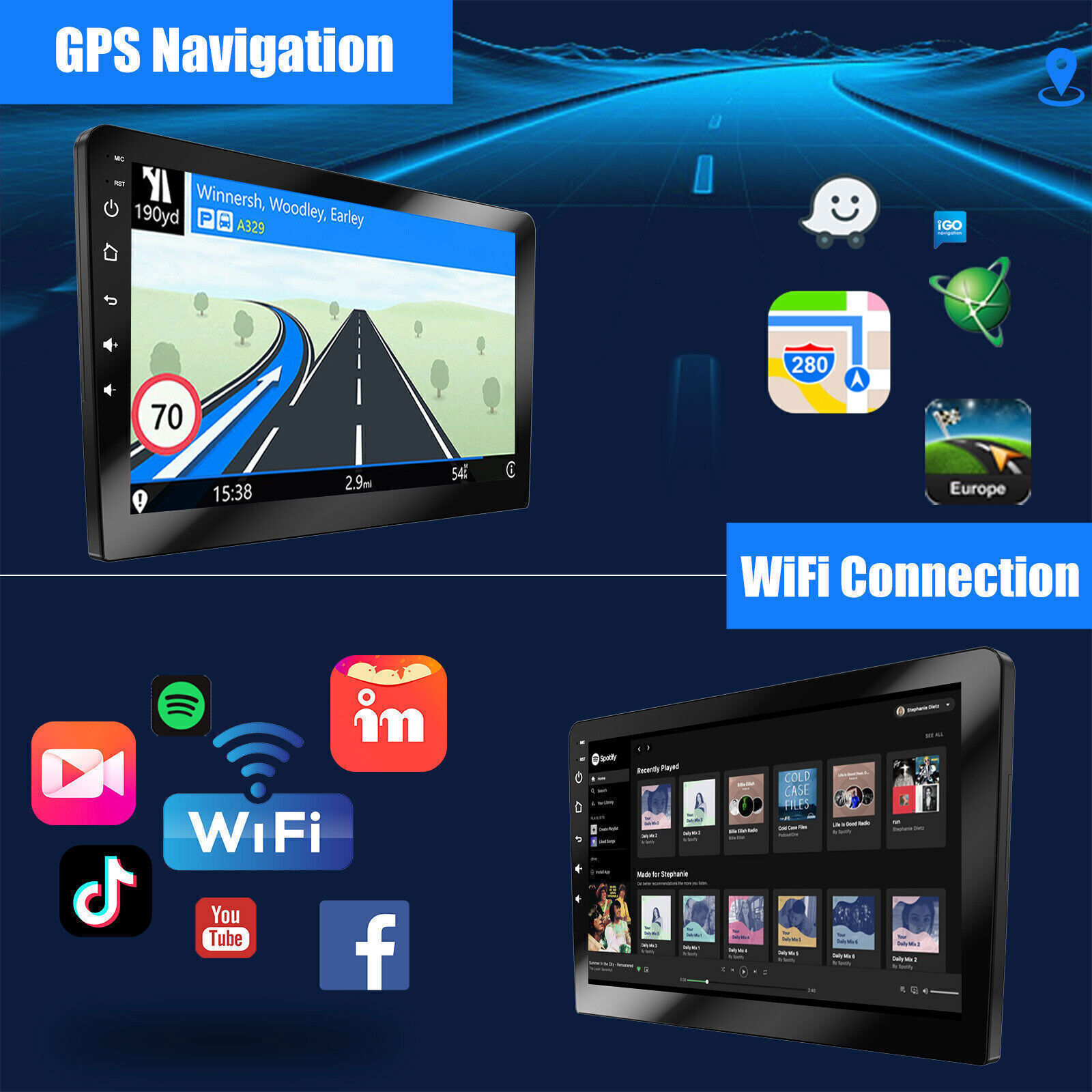 For Toyota Tacoma 2005-2013 Android 13.0 Car Radio Stereo GPS WIFI Carplay 4+64G