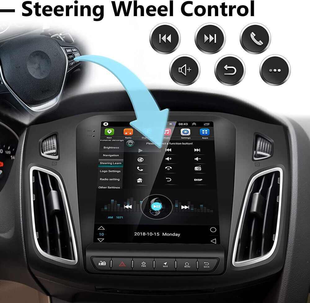 GPS Navi Car Stereo Radio with Six Button IPS Screen For 2012-2018 Ford Focus