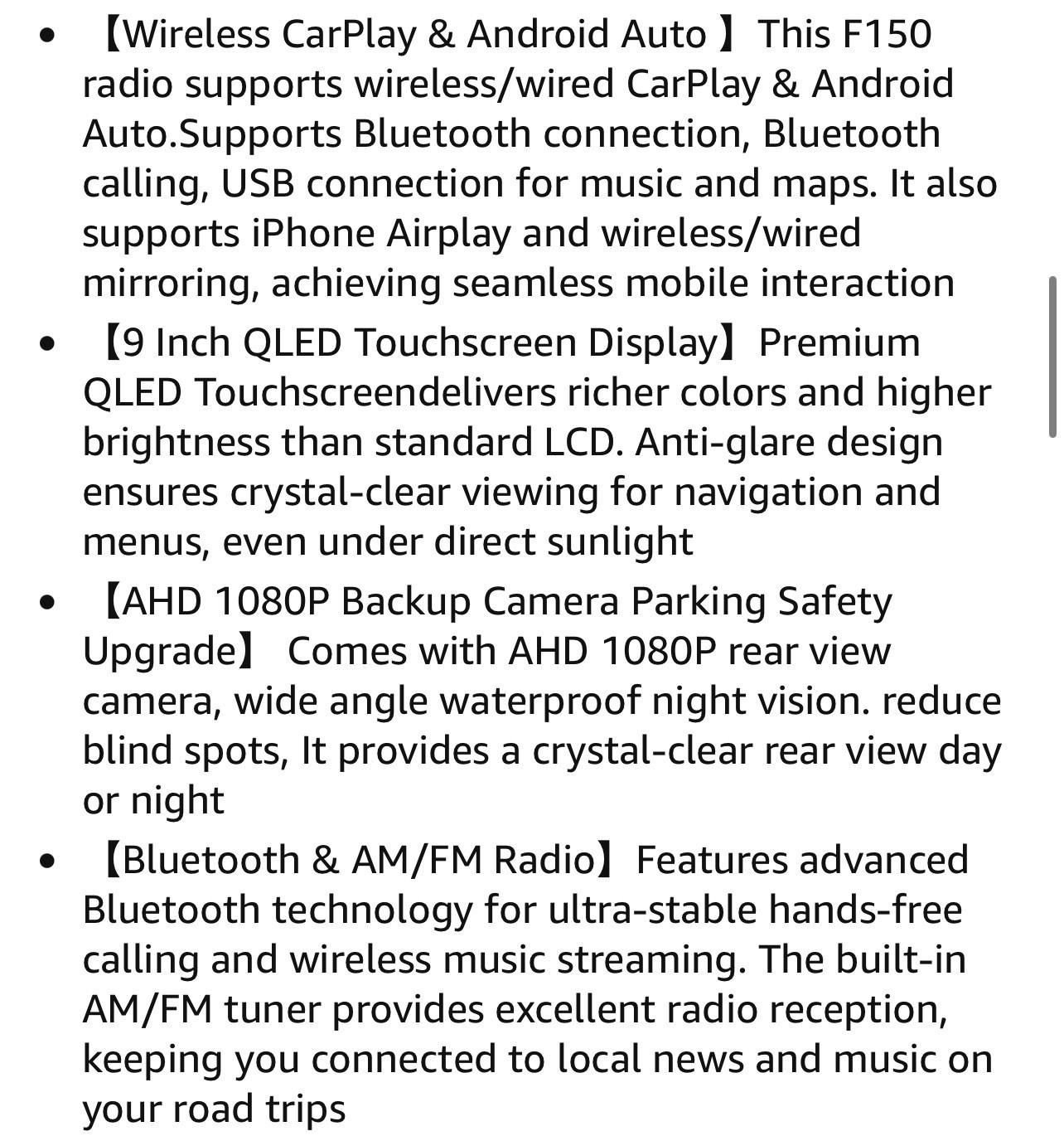9 Inch QLED Linux Car Stereo Radio for Ford F150 2009-2012 Wireless CarPlay