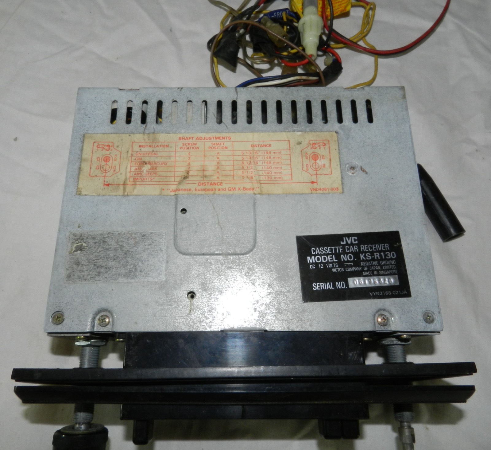JVC AM/FM Cassette Car Receiver model KS-R130 – untested