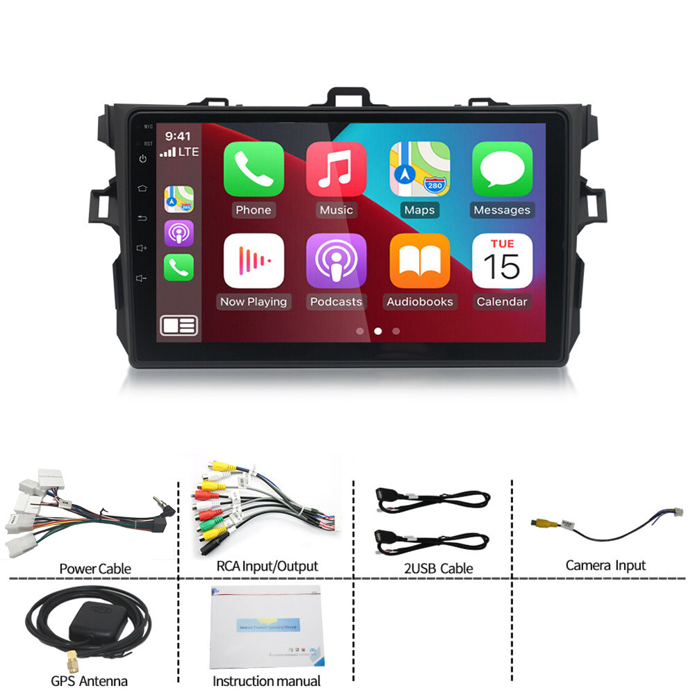2+64G Car Stereo Radio For Toyota Corolla 2009-2013 Carplay Android15 FM/RDS Nav