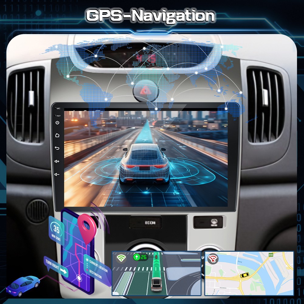 64GB For KIA Forte 2010-2013 Car Stereo Radio Android 15 GPS Navi WIFI BT FM RDS