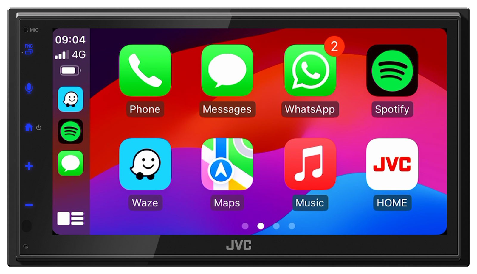 JVC Bluetooth 2DIN MP3 DAB USB Car Stereo for Smart ForTwo 2010-2015 ISO