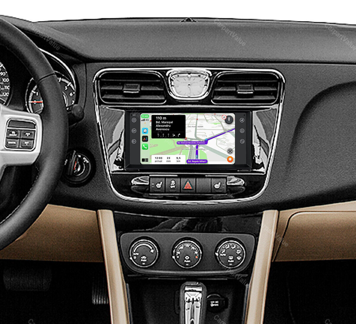 Car Stereo Radio GPS 32G For 2011-2014 Chrysler 200 Apple CarPlay Android 13.0