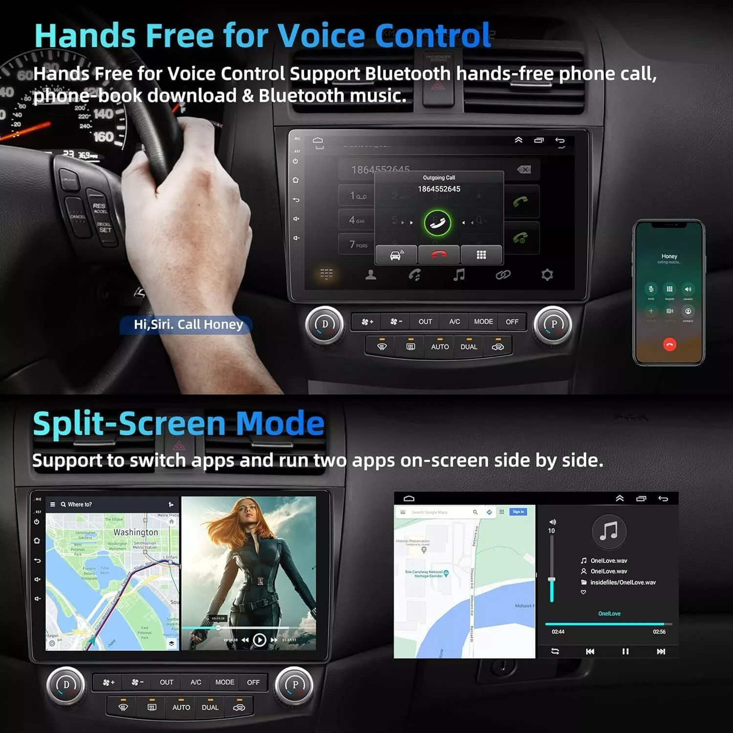 For Honda Accord 7 2003-2007 Android 13.0Stereo Radio Car GPS 10.1″ Touch Screen