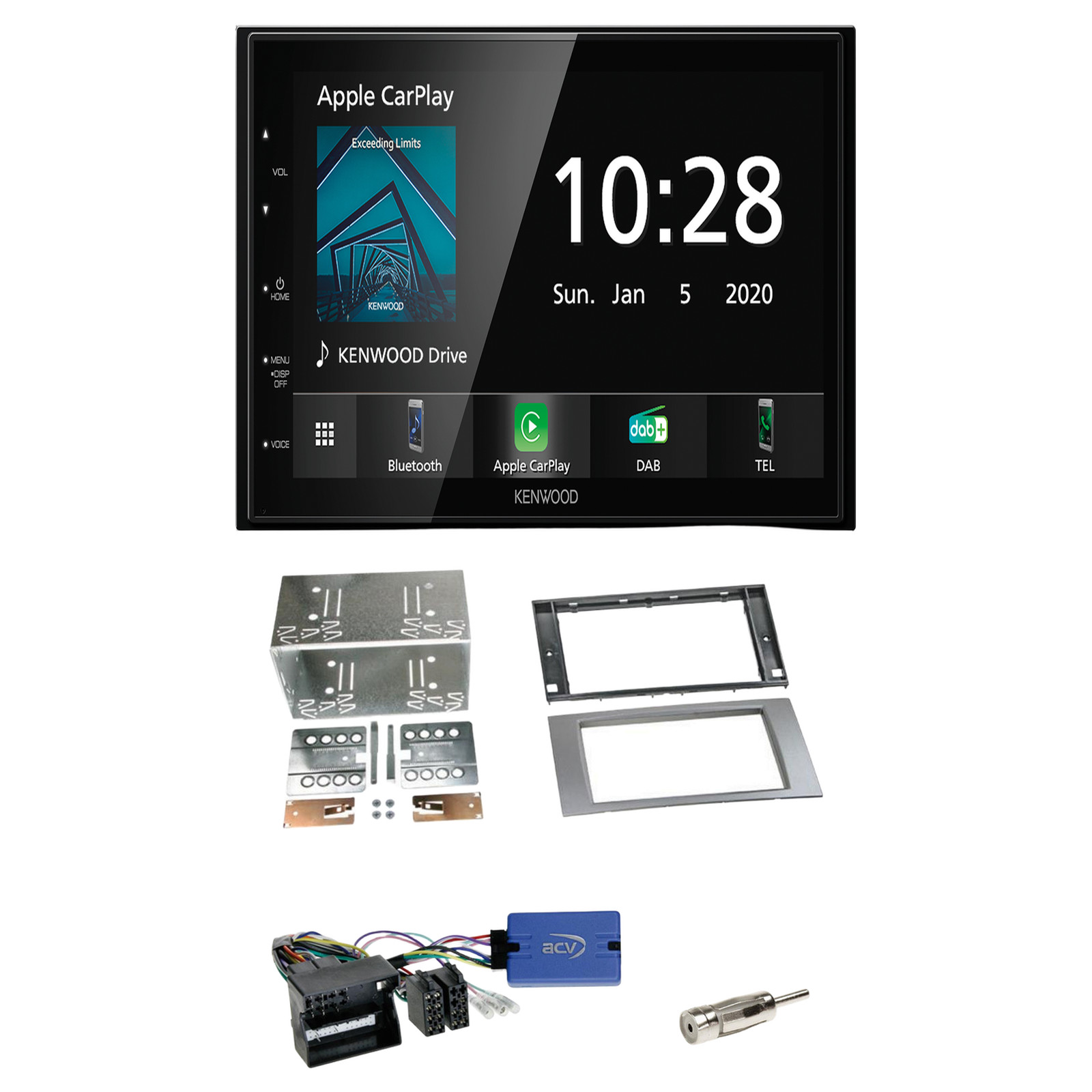 Kenwood DMX5020DABS Radio DAB Bluetooth with installation kit for Ford C-Max