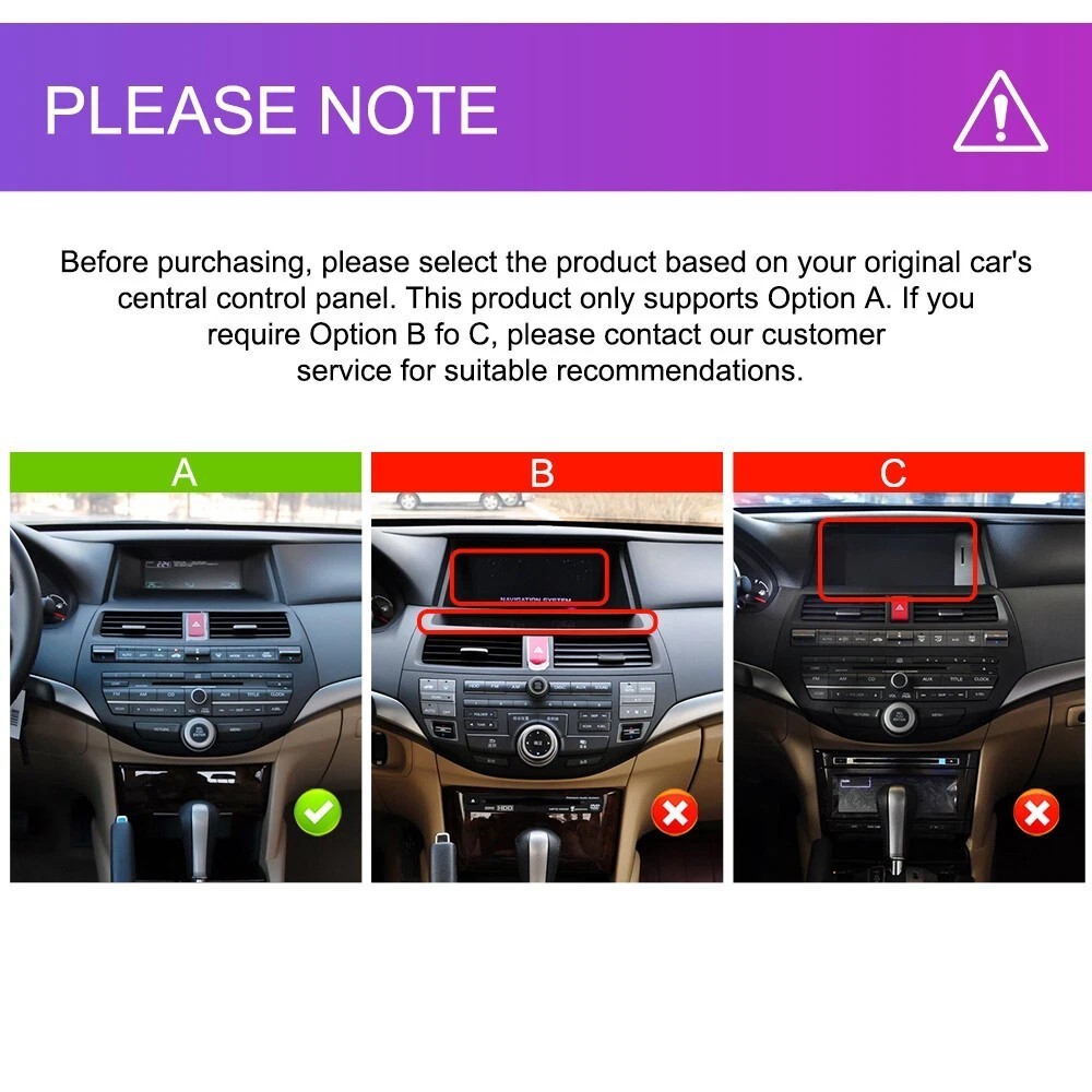 Navi GPS Car Radio Stereo Carplay For 2008-2012 Honda 8th Accord 4+64G 10in